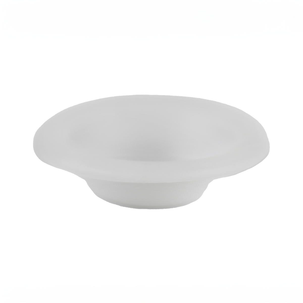 White silicone wax melt dish with wide shallow bowl and recessed center for mini warmers.