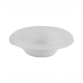 White silicone wax melt dish with wide shallow bowl and recessed center for mini warmers.