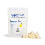 Happy Wax Jasmine Zen packaging with white bears on white background