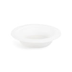White silicone wax melt dish with shallow bowl shape and wide rim.