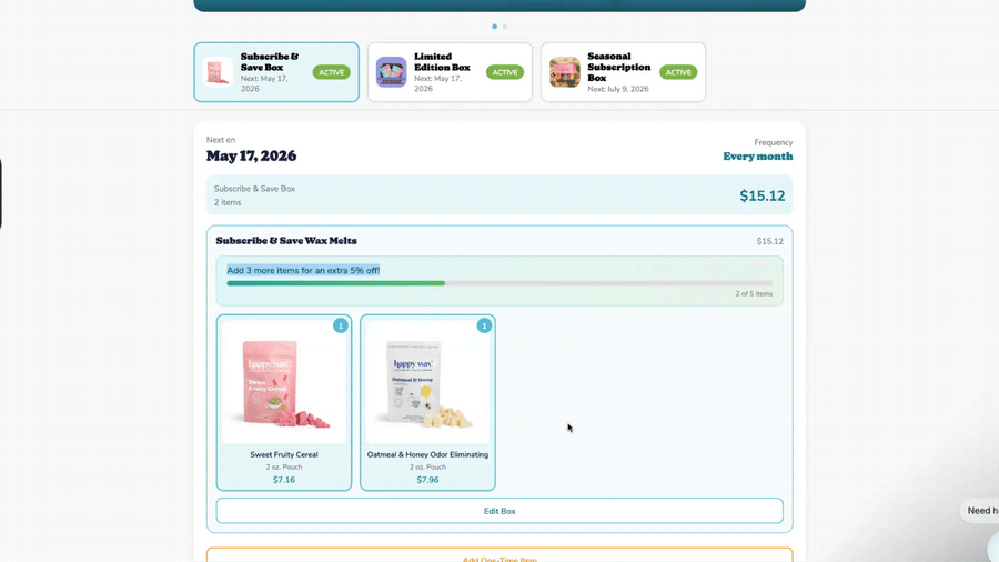 Edit Your Subscription Scents
