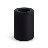 Black cylindrical wax warmer with open top and rounded rim.